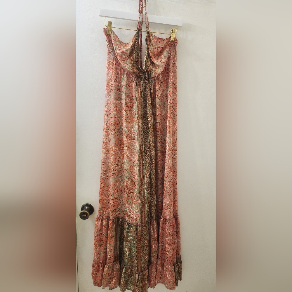New Karma Highway‎ Bohemian Paisley Maxi Dress, One Size.